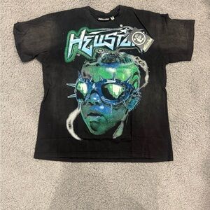 Heuston Black and Green Graphic Tee